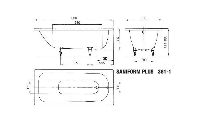 Bồn Tắm Kaldewei SANIFORM PLUS 361-1