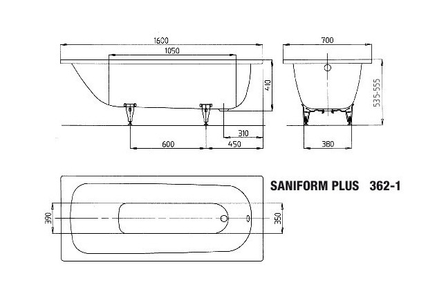 Bồn Tắm Kaldewei SANIFORM PLUS 362-1