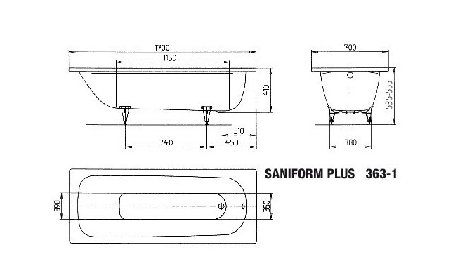 Bồn Tắm Kaldewei SANIFORM PLUS 363-1