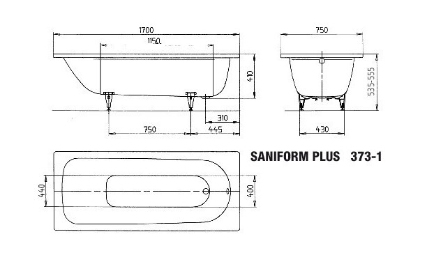 Bồn Tắm Kaldewei SANIFORM PLUS 373-1