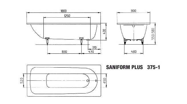 Bồn Tắm Kaldewei SANIFORM PLUS 375-1