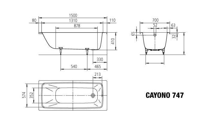 Bồn Tắm Kaldewei CAYONO 747