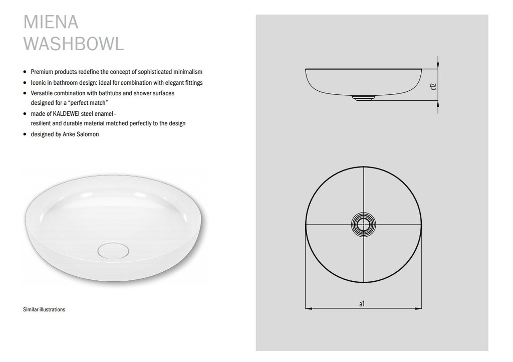 Lavabo Kaldewei MIENA WASHBOWL