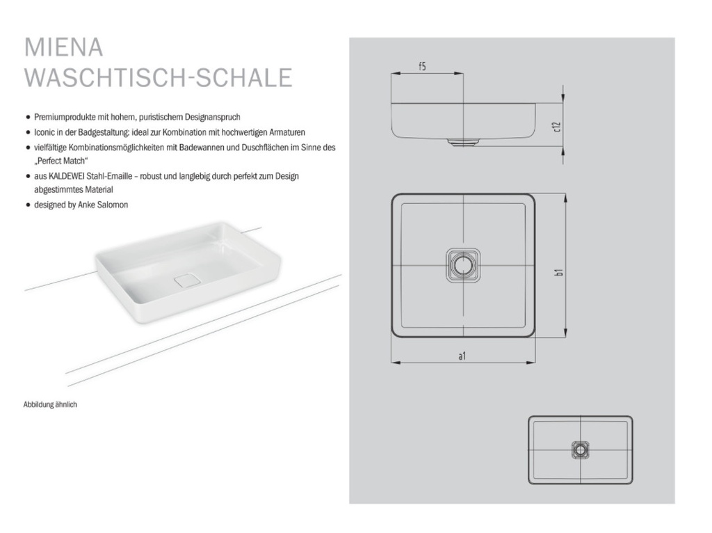 Lavabo Kaldewei MIENABOWL SQUARE